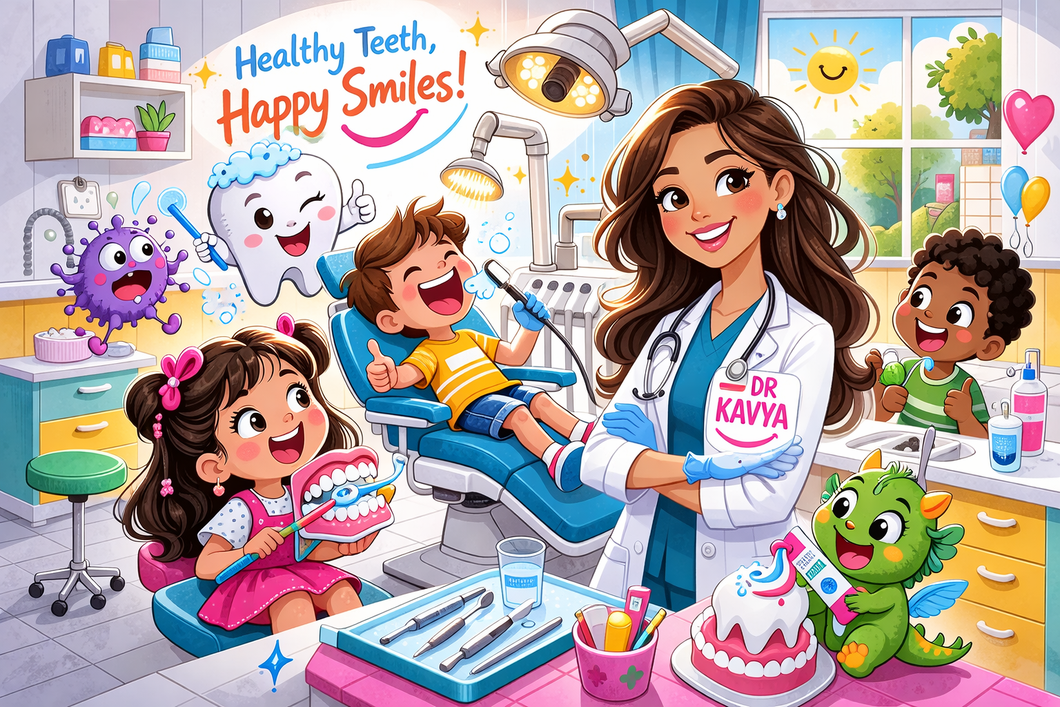 Dr Kavya with child patient